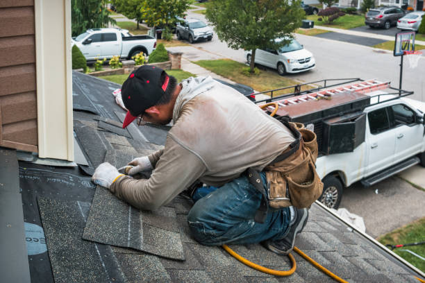 Professional Roof Replacement technician working in South Milford, IN